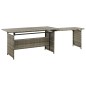 vidaXL 2-tlg. Garten-Lounge-Set mit Kissen Poly Rattan Grau vidaXL 2-tlg. Garten-Lounge-Set mit Kissen Poly Rattan Grau
