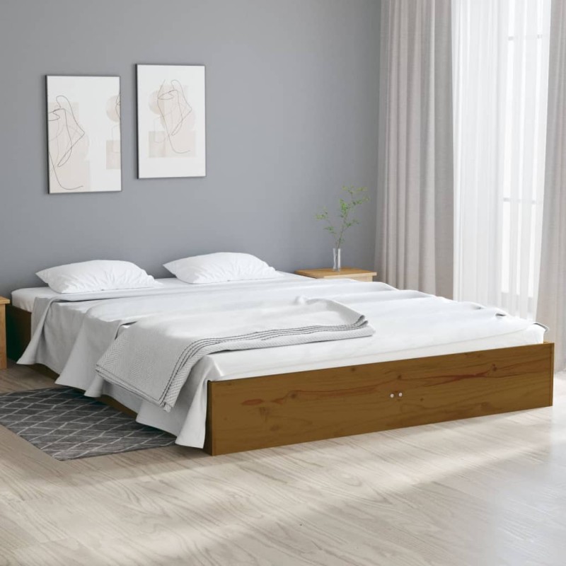 vidaXL Massivholzbett Honigbraun 120x190 cm vidaXL Massivholzbett Honigbraun 120x190 cm