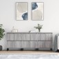 vidaXL Sideboards 3 Stk. Grau Sonoma Holzwerkstoff vidaXL Sideboards 3 Stk. Grau Sonoma Holzwerkstoff