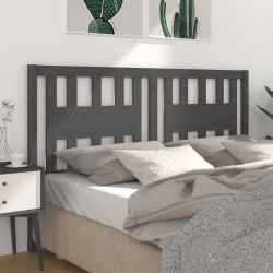 vidaXL Kopfteil Grau 156x4x100 cm Massivholz Kiefer
