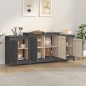 vidaXL Sideboard Grau 164x37x68 cm Massivholz Kiefer vidaXL Sideboard Grau 164x37x68 cm Massivholz Kiefer