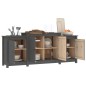 vidaXL Sideboard Grau 164x37x68 cm Massivholz Kiefer vidaXL Sideboard Grau 164x37x68 cm Massivholz Kiefer