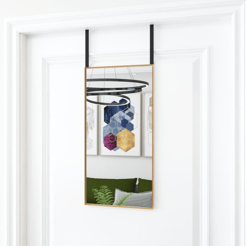 vidaXL Türspiegel Golden 30x60 cm Glas und Aluminium vidaXL Türspiegel Golden 30x60 cm Glas und Aluminium
