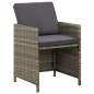 Gartenstühle mit Kissen 4 Stk. Poly Rattan Grau Gartenstühle mit Kissen 4 Stk. Poly Rattan Grau