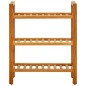 vidaXL Schuhregal mit 3 Etagen 50x27x60 cm Massivholz Eiche vidaXL Schuhregal mit 3 Etagen 50x27x60 cm Massivholz Eiche