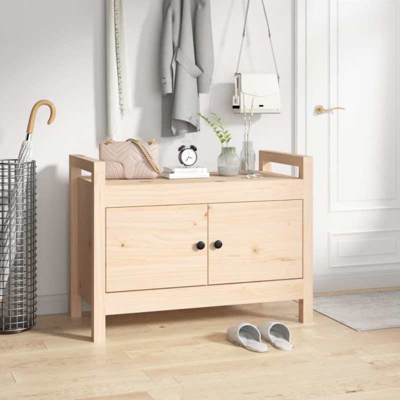 vidaXL Flurbank 80x40x60 cm Massivholz Kiefer vidaXL Flurbank 80x40x60 cm Massivholz Kiefer