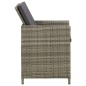 Gartenstühle mit Kissen 4 Stk. Poly Rattan Grau Gartenstühle mit Kissen 4 Stk. Poly Rattan Grau