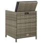 Gartenstühle mit Kissen 4 Stk. Poly Rattan Grau Gartenstühle mit Kissen 4 Stk. Poly Rattan Grau