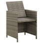 Gartenstühle mit Kissen 4 Stk. Poly Rattan Grau Gartenstühle mit Kissen 4 Stk. Poly Rattan Grau