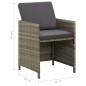 Gartenstühle mit Kissen 4 Stk. Poly Rattan Grau Gartenstühle mit Kissen 4 Stk. Poly Rattan Grau