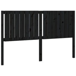 vidaXL Bett-Kopfteil Schwarz 155,5x4x100 cm Massivholz Kiefer