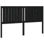 vidaXL Bett-Kopfteil Schwarz 155,5x4x100 cm Massivholz Kiefer