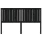 vidaXL Bett-Kopfteil Schwarz 155,5x4x100 cm Massivholz Kiefer