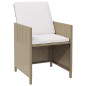 Gartenstühle mit Hocker 2 Stk. Poly Rattan Beige Gartenstühle mit Hocker 2 Stk. Poly Rattan Beige