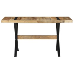 vidaXL Esstisch 140x70x76 cm Raues Mangoholz