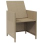 Gartenstühle mit Hocker 2 Stk. Poly Rattan Beige Gartenstühle mit Hocker 2 Stk. Poly Rattan Beige