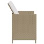 Gartenstühle mit Hocker 2 Stk. Poly Rattan Beige Gartenstühle mit Hocker 2 Stk. Poly Rattan Beige