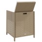 Gartenstühle mit Hocker 2 Stk. Poly Rattan Beige Gartenstühle mit Hocker 2 Stk. Poly Rattan Beige