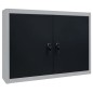 vidaXL Wand-Werkzeugschrank Industrie-Stil Metall Grau und Schwarz vidaXL Wand-Werkzeugschrank Industrie-Stil Metall Grau und Schwarz