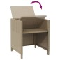 Gartenstühle mit Hocker 2 Stk. Poly Rattan Beige Gartenstühle mit Hocker 2 Stk. Poly Rattan Beige