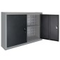 vidaXL Wand-Werkzeugschrank Industrie-Stil Metall Grau und Schwarz vidaXL Wand-Werkzeugschrank Industrie-Stil Metall Grau und Schwarz