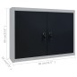 vidaXL Wand-Werkzeugschrank Industrie-Stil Metall Grau und Schwarz vidaXL Wand-Werkzeugschrank Industrie-Stil Metall Grau und Schwarz