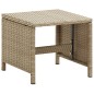 Gartenstühle mit Hocker 2 Stk. Poly Rattan Beige Gartenstühle mit Hocker 2 Stk. Poly Rattan Beige