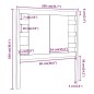 vidaXL Kopfteil Grau 106x4x100 cm Massivholz Kiefer
