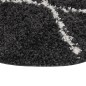 vidaXL Teppich Shaggy Hochflor Creme und Anthrazit φ120 cm vidaXL Teppich Shaggy Hochflor Creme und Anthrazit φ120 cm