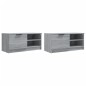 vidaXL TV-Schränke 2 Stk. Grau Sonoma 80x35x36,5 cm Holzwerkstoff vidaXL TV-Schränke 2 Stk. Grau Sonoma 80x35x36,5 cm Holzwerkstoff