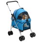 vidaXL Hundewagen Faltbar Blau 76x50x100 cm Oxford-Gewebe vidaXL Hundewagen Faltbar Blau 76x50x100 cm Oxford-Gewebe