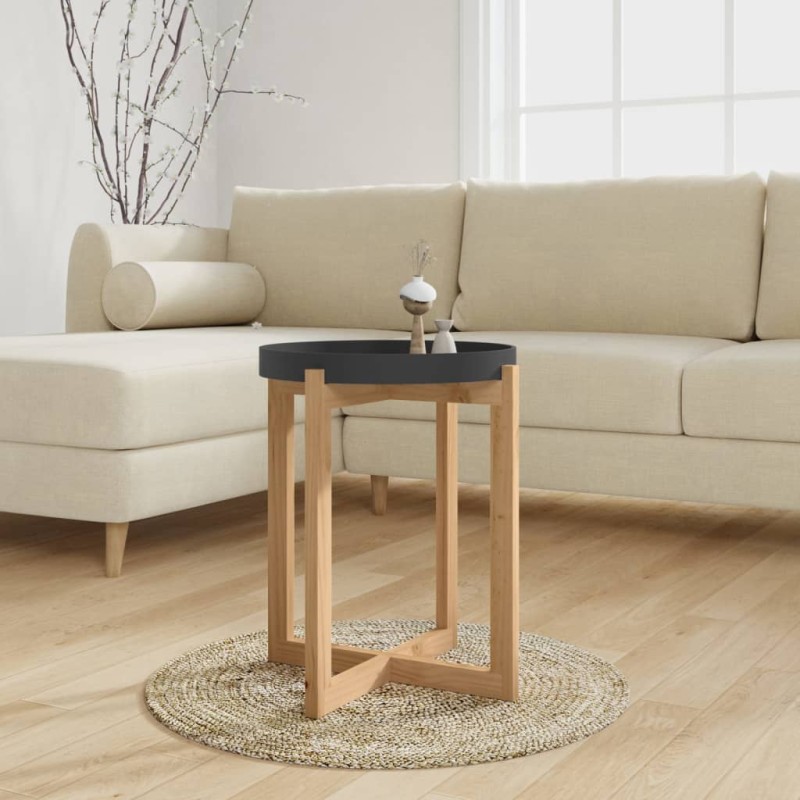 vidaXL Couchtisch Schwarz 41x41x48,5cm Holzwerkstoff Massivholz Kiefer vidaXL Couchtisch Schwarz 41x41x48,5cm Holzwerkstoff Massivholz Kiefer