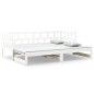 vidaXL Tagesbett Ausziehbar Weiß Massivholz Kiefer 2x(90x200) cm vidaXL Tagesbett Ausziehbar Weiß Massivholz Kiefer 2x(90x200) cm