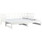 vidaXL Tagesbett Ausziehbar Weiß Massivholz Kiefer 2x(90x200) cm vidaXL Tagesbett Ausziehbar Weiß Massivholz Kiefer 2x(90x200) cm
