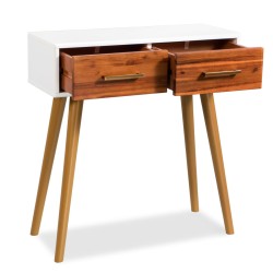 vidaXL Konsolentisch Akazienholz Massiv 70 x 30 x 75 cm