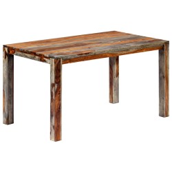vidaXL Esstisch Grau 140 x 70 x 76 cm Massivholz