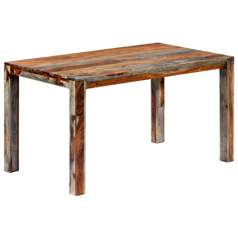 vidaXL Esstisch Grau 140 x 70 x 76 cm Massivholz vidaXL Esstisch Grau 140 x 70 x 76 cm Massivholz