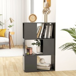 vidaXL Bücherregal Raumteiler Grau 60x24x94 cm Holzwerkstoff
