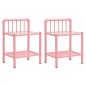 vidaXL Nachttische 2 Stk. Rosa Transparent Metall und Glas vidaXL Nachttische 2 Stk. Rosa Transparent Metall und Glas