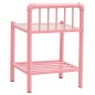 vidaXL Nachttische 2 Stk. Rosa Transparent Metall und Glas vidaXL Nachttische 2 Stk. Rosa Transparent Metall und Glas