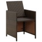Gartenstühle mit Kissen 4 Stk. Poly Rattan Braun Gartenstühle mit Kissen 4 Stk. Poly Rattan Braun