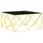 vidaXL Couchtisch Golden 80x80x40 cm Edelstahl und Glas vidaXL Couchtisch Golden 80x80x40 cm Edelstahl und Glas