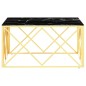 vidaXL Couchtisch Golden 80x80x40 cm Edelstahl und Glas vidaXL Couchtisch Golden 80x80x40 cm Edelstahl und Glas