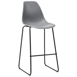 vidaXL Barhocker 4 Stk. Grau Kunststoff