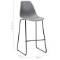 vidaXL Barhocker 4 Stk. Grau Kunststoff vidaXL Barhocker 4 Stk. Grau Kunststoff
