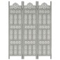 vidaXL 3tlg. Raumteiler Handgeschnitzt Grau 120×165cm Mango Massivholz vidaXL 3tlg. Raumteiler Handgeschnitzt Grau 120×165cm Mango Massivholz