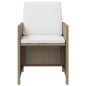 vidaXL Gartenstühle mit Kissen 4 Stk. Poly Rattan Beige vidaXL Gartenstühle mit Kissen 4 Stk. Poly Rattan Beige