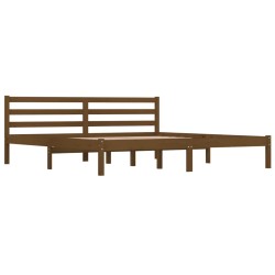 vidaXL Massivholzbett Kiefer 180x200 cm Honigbraun