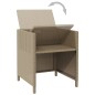 vidaXL Gartenstühle mit Kissen 4 Stk. Poly Rattan Beige vidaXL Gartenstühle mit Kissen 4 Stk. Poly Rattan Beige