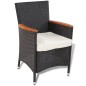 vidaXL 5-tlg. Garten-Essgruppe mit Auflagen Poly Rattan Schwarz vidaXL 5-tlg. Garten-Essgruppe mit Auflagen Poly Rattan Schwarz